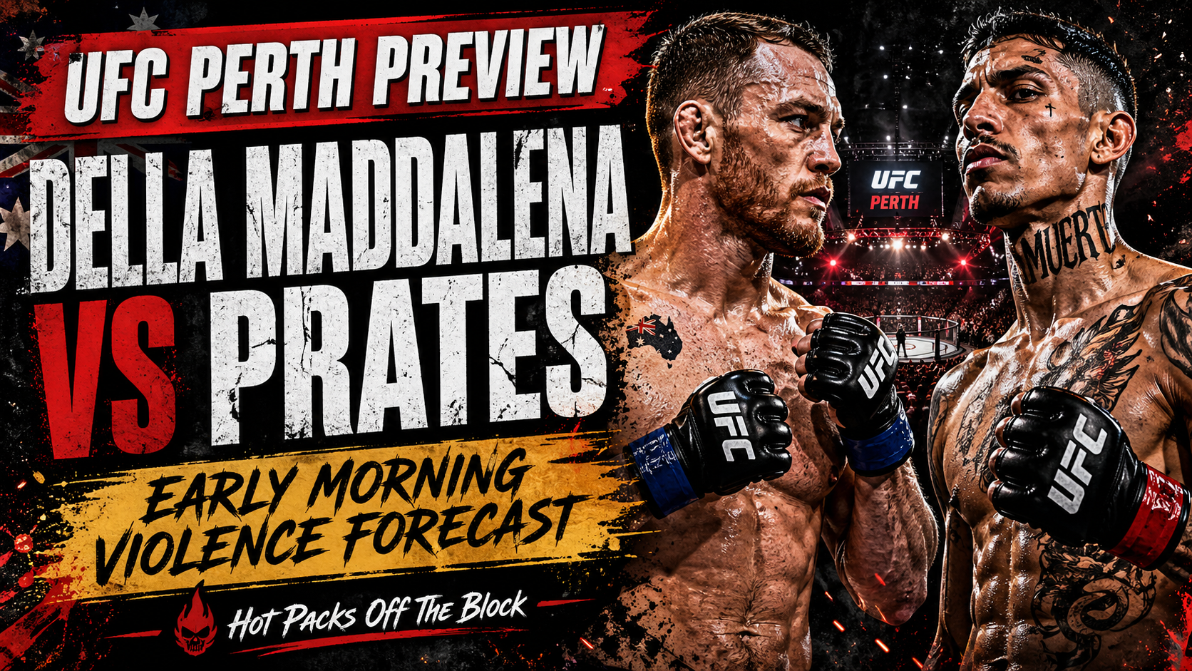 UFC Perth Preview: Della Maddalena vs. Prates — Early Morning Violence Forecast