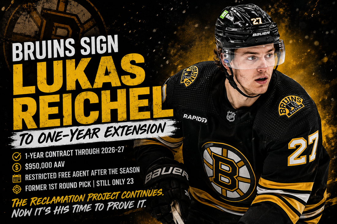 Bruins Keep the Reclamation Project Alive: Lukas Reichel Gets a One-Year Shot to Prove He Belongs