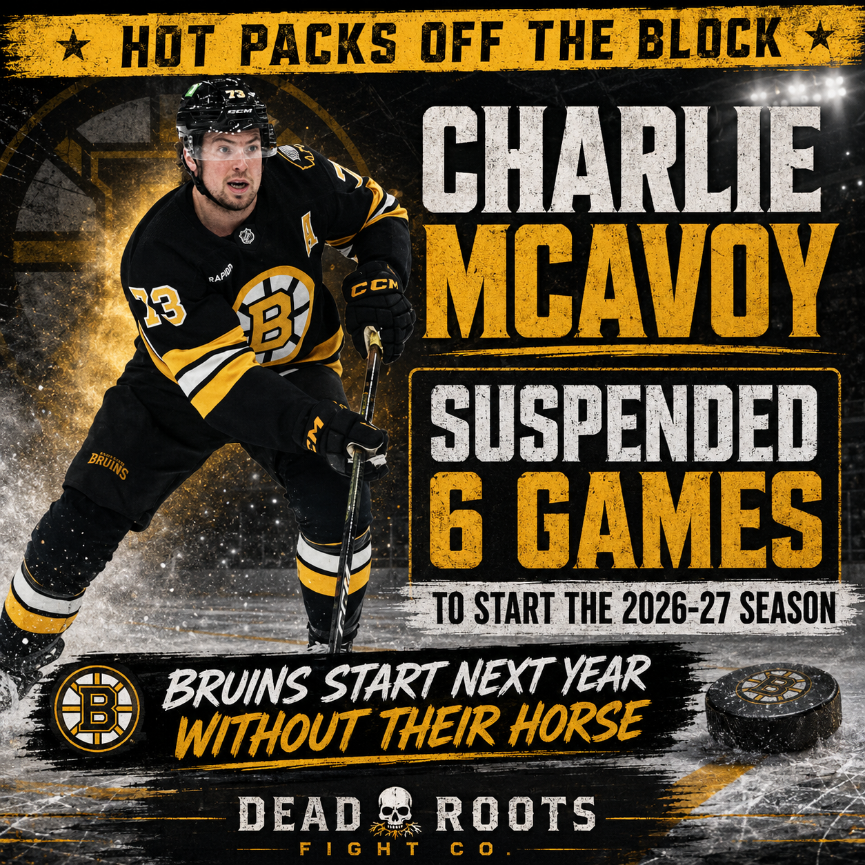 Charlie McAvoy Gets Six Games, and the Bruins Start Next Season Without Their Horse