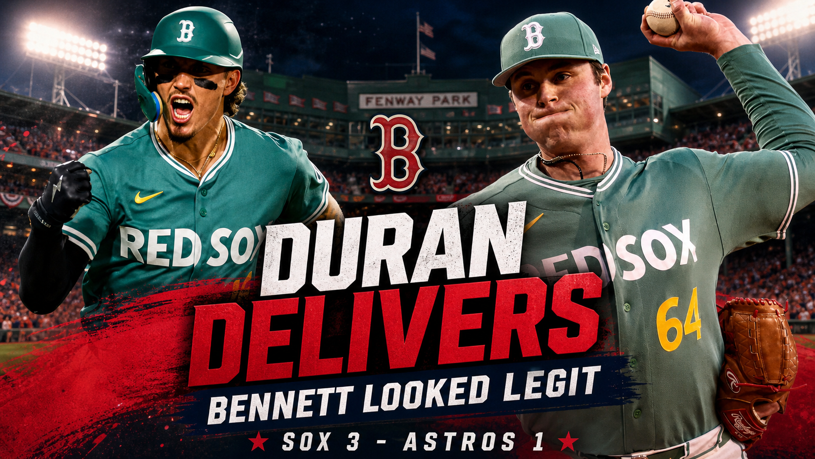 Red Sox Reaction: Duran Went Yard, Bennett Looked Legit, and Boston Finally Got One
