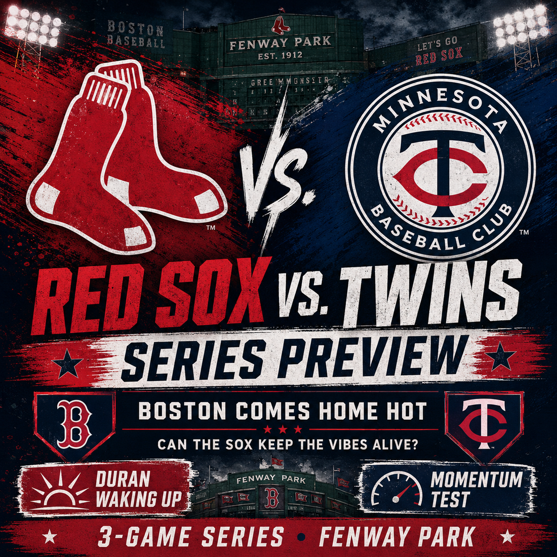 Red Sox vs. Twins Preview: Boston Comes Home Hot, Duran’s Waking Up, and This Series Needs to Keep the Vibes Alive