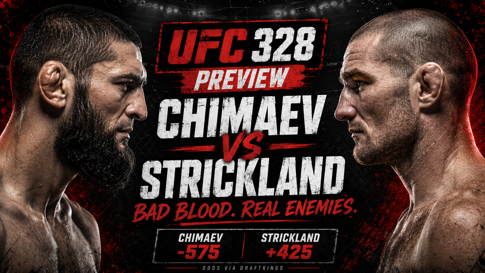 UFC 328 Preview: Chimaev vs. Strickland, Bad Blood, Old Dogs, Heavy Hands, and a Full Main Card Violence Forecast